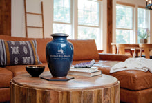 Classic Vase Form Navy Extra Large Cremation Urn - Funeral.com, Inc.