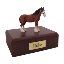 Clydesdale Horse, Standing Figurine Pet Cremation Urn - Funeral.com, Inc.