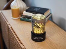 Cream Glass Keepsake Urn with Candle Holder and Prairie Design - Funeral.com, Inc.