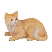 Cream & Light Orange Coat Shorthair Cat Figurine Pet Urn - Funeral.com, Inc.