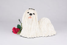 Cream Maltese Figurine Extra Large Pet Urn - Funeral.com, Inc.