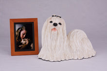 Cream Maltese Figurine Extra Large Pet Urn - Funeral.com, Inc.