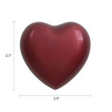 Crimson Brass Heart Keepsake with Glossy Finish - Funeral.com, Inc.