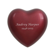 Crimson Brass Heart Keepsake with Glossy Finish - Funeral.com, Inc.