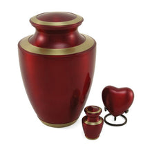 Crimson & Gold Brass High Gloss Metallic Keepsake Urn - Funeral.com, Inc.