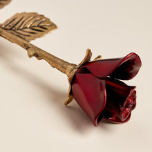 Crimson Rose with Bronze Stem Keepsake Urn - Funeral.com, Inc.