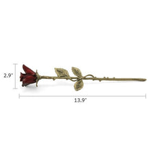 Crimson Rose with Bronze Stem Keepsake Urn - Funeral.com, Inc.
