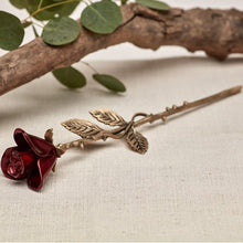Crimson Rose with Bronze Stem Keepsake Urn - Funeral.com, Inc.