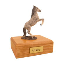 Dapple Gray Horse, Rearing Figurine Pet Cremation Urn - Funeral.com, Inc.