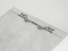 Dark Blue Scroll White Marble Adult Cremation Urn - Funeral.com, Inc.