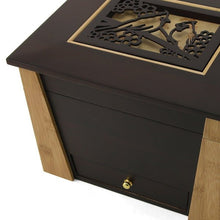 Dark Cherry Bamboo Adult Cremation Urn with Cardinal Design - Funeral.com, Inc.