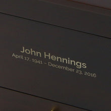 Dark Cherry Bamboo Adult Cremation Urn with Cardinal Design - Funeral.com, Inc.