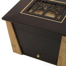 Dark Cherry Bamboo Adult Cremation Urn with Tree Design - Funeral.com, Inc.