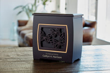 Dark Cherry MDF Bamboo Framed Butterfly Adult Cremation Urn - Funeral.com, Inc.