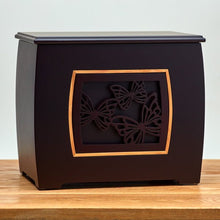 Dark Cherry MDF Bamboo Framed Butterfly Extra Large Cremation Urn - Funeral.com, Inc.