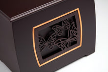 Dark Cherry MDF Bamboo Framed Butterfly Extra Large Cremation Urn - Funeral.com, Inc.