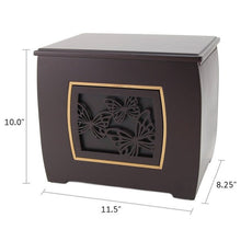Dark Cherry MDF Bamboo Framed Butterfly Extra Large Cremation Urn - Funeral.com, Inc.