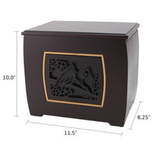 Dark Cherry MDF Bamboo Framed Cardinal Extra Large Cremation Urn - Funeral.com, Inc.