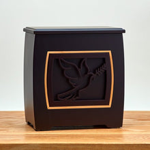 Dark Cherry MDF Bamboo Framed Dove Adult Cremation Urn - Funeral.com, Inc.