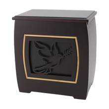 Dark Cherry MDF Bamboo Framed Dove Adult Cremation Urn - Funeral.com, Inc.