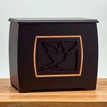 Dark Cherry MDF Bamboo Framed Dove Extra Large Cremation Urn - Funeral.com, Inc.