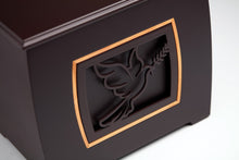Dark Cherry MDF Bamboo Framed Dove Extra Large Cremation Urn - Funeral.com, Inc.