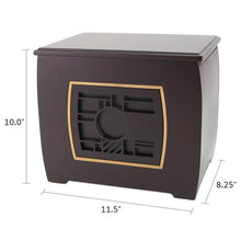 Dark Cherry MDF Bamboo Framed Geometric Extra Large Companion Urn - Funeral.com, Inc.