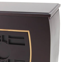Dark Cherry MDF Bamboo Framed Geometric Extra Large Companion Urn - Funeral.com, Inc.