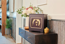 Dark Cherry MDF Bamboo Framed Mother & Child Adult Cremation Urn - Funeral.com, Inc.