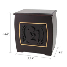 Dark Cherry MDF Bamboo Framed Mother & Child Adult Cremation Urn - Funeral.com, Inc.