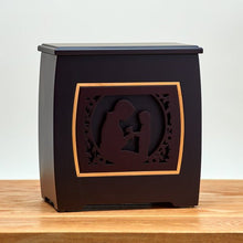 Dark Cherry MDF Bamboo Framed Mother & Child Adult Cremation Urn - Funeral.com, Inc.