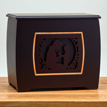 Dark Cherry MDF Bamboo Framed Mother & Child Extra Large Cremation Urn - Funeral.com, Inc.