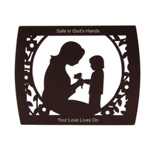 Dark Cherry MDF Bamboo Framed Mother & Child Extra Large Cremation Urn - Funeral.com, Inc.