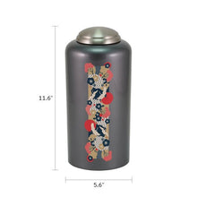 Dark Gray Brass Crane Artwork Adult Cremation Urn - Funeral.com, Inc.