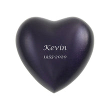 Deep Purple Aluminum Heart Keepsake Urn - Funeral.com, Inc.