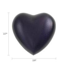 Deep Purple Aluminum Heart Keepsake Urn - Funeral.com, Inc.