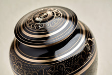 Elite Hand - Engraved Ornate Brass Black Adult Cremation Urn - Funeral.com, Inc.