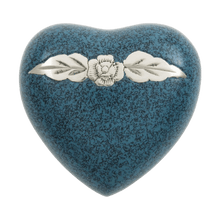 Elysium Evening Blue Heart Keepsake Urn - Funeral.com, Inc.