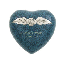 Elysium Evening Blue Heart Keepsake Urn - Funeral.com, Inc.
