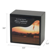 Fairway Golf Course Black Marble Adult Cremation Urn - Funeral.com, Inc.