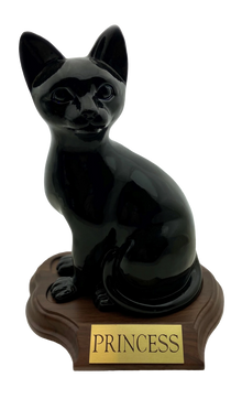 Faithful Feline, Sitting Pet Cremation Urn - Funeral.com, Inc.