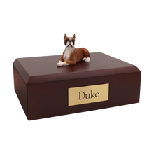 Fawn Boxer, Ears Up Figurine Pet Cremation Urn - Funeral.com, Inc.