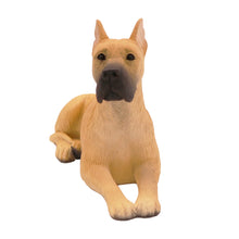 Fawn Great Dane, Ears Up Lying Down Figurine Pet Cremation Urn - Funeral.com, Inc.