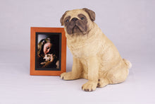Fawn Pug Resin Figurine Extra Large Pet Urn - Funeral.com, Inc.