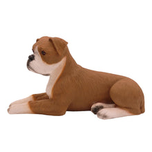 Fawn & White Boxer, Ears Down Lying Down Figurine Pet Cremation Urn - Funeral.com, Inc.