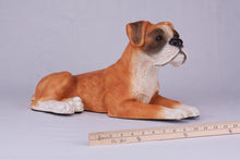 Fawn & White Coat Boxer with Ears Down Figurine Extra Large Pet Urn - Funeral.com, Inc.