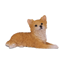 Fawn & White Long Coat Chihuahua Figurine Extra Large Pet Urn - Funeral.com, Inc.