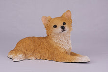 Fawn & White Long Coat Chihuahua Figurine Extra Large Pet Urn - Funeral.com, Inc.