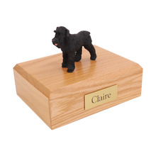 Female Black Schnauzer, Ears Down Standing Figurine Pet Cremation Urn - Funeral.com, Inc.