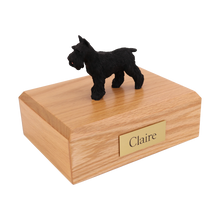 Female Black Schnauzer, Ears Up Standing Figurine Pet Cremation Urn - Funeral.com, Inc.